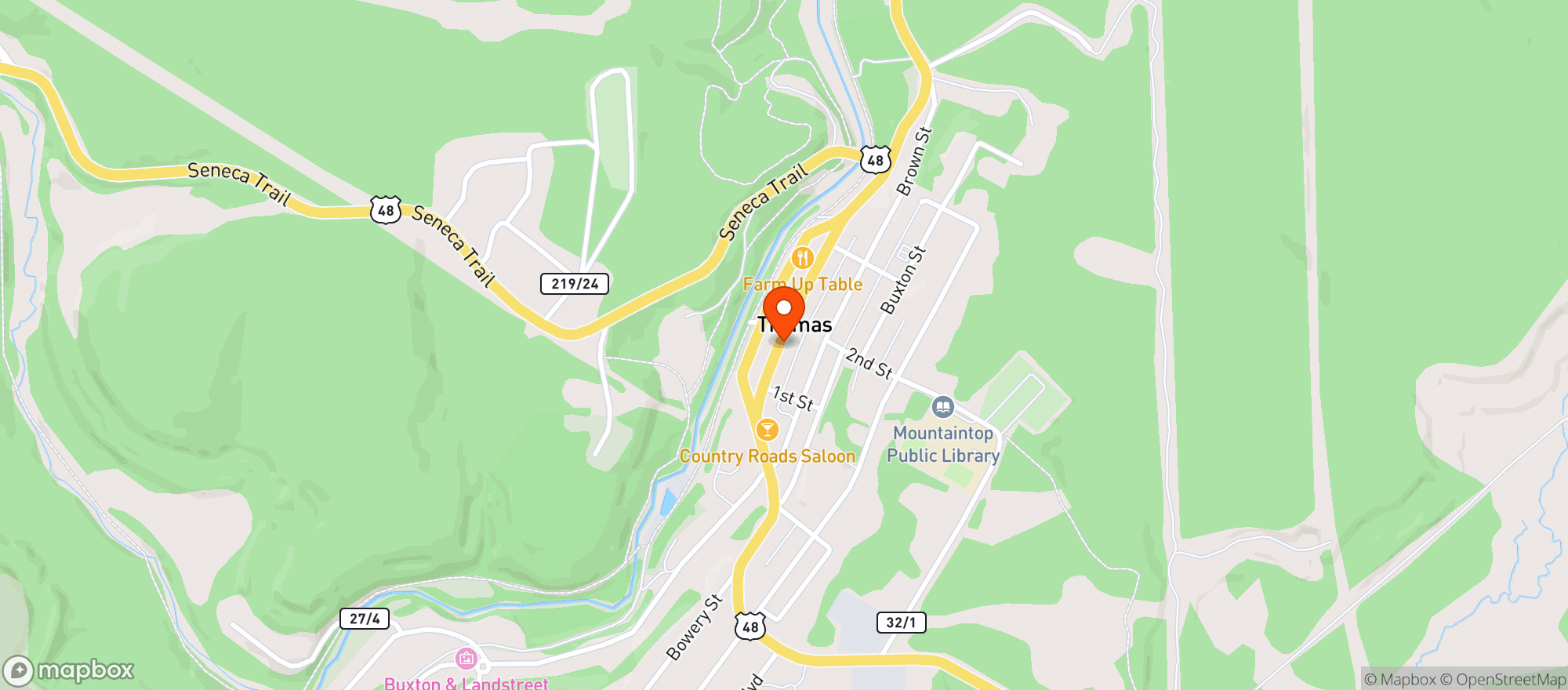 Map showing Tie One On Tap House