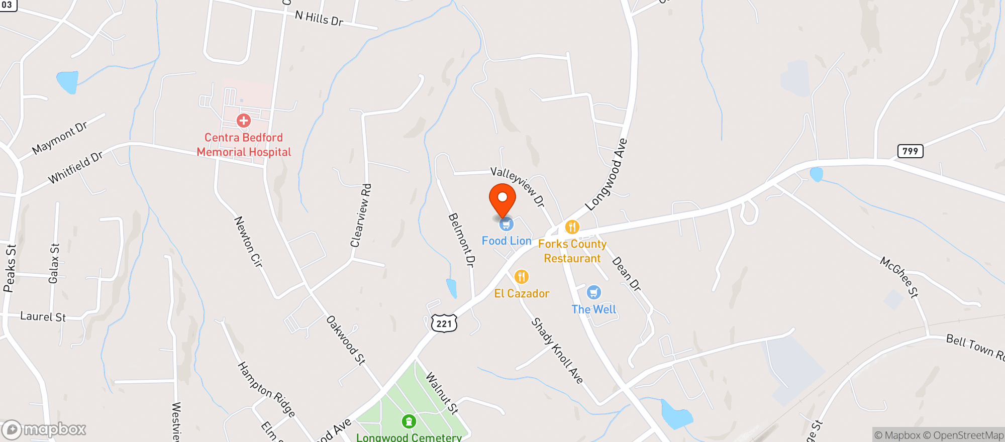 Map showing Food Lion #249
