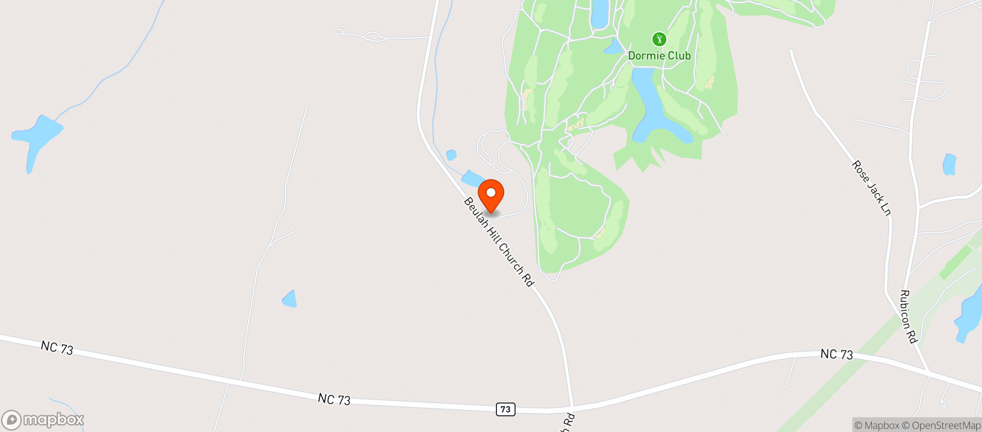 Map showing Dormie Club