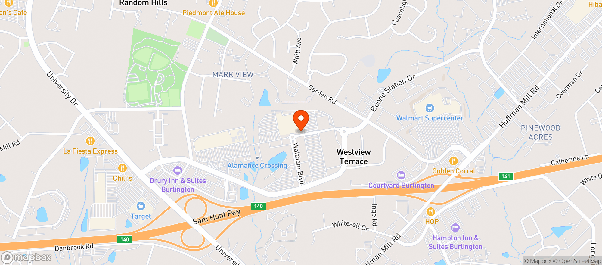 Map showing Gnc