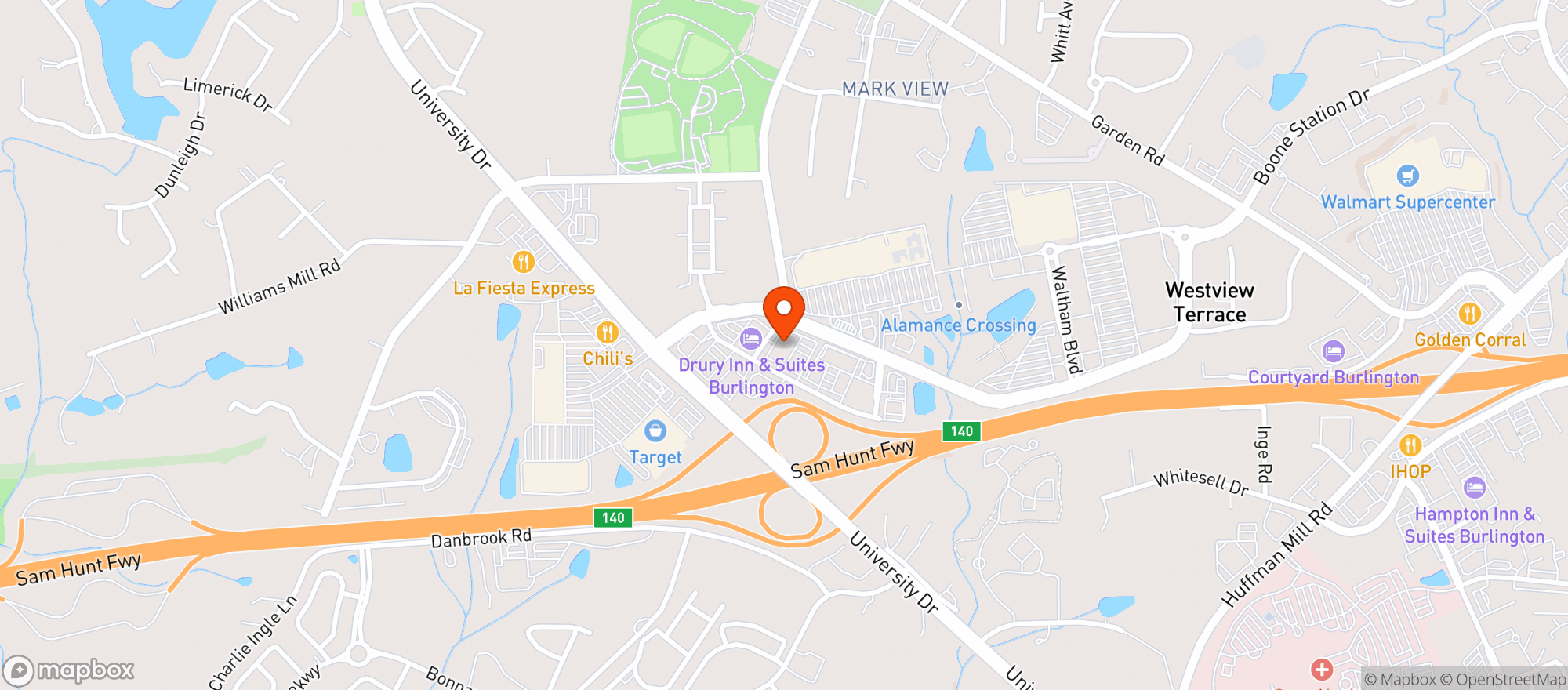 Map showing Vitamin Shoppe - Burlington