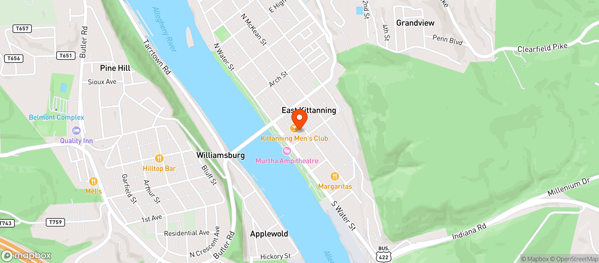 Map showing ARMSTRONG BEER