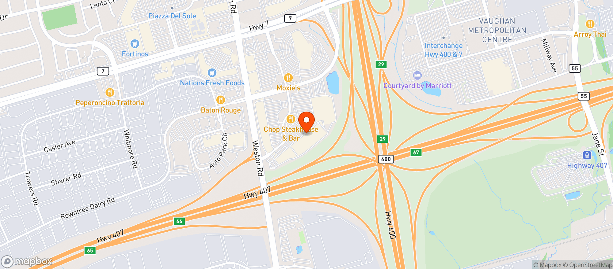 Map showing Staples