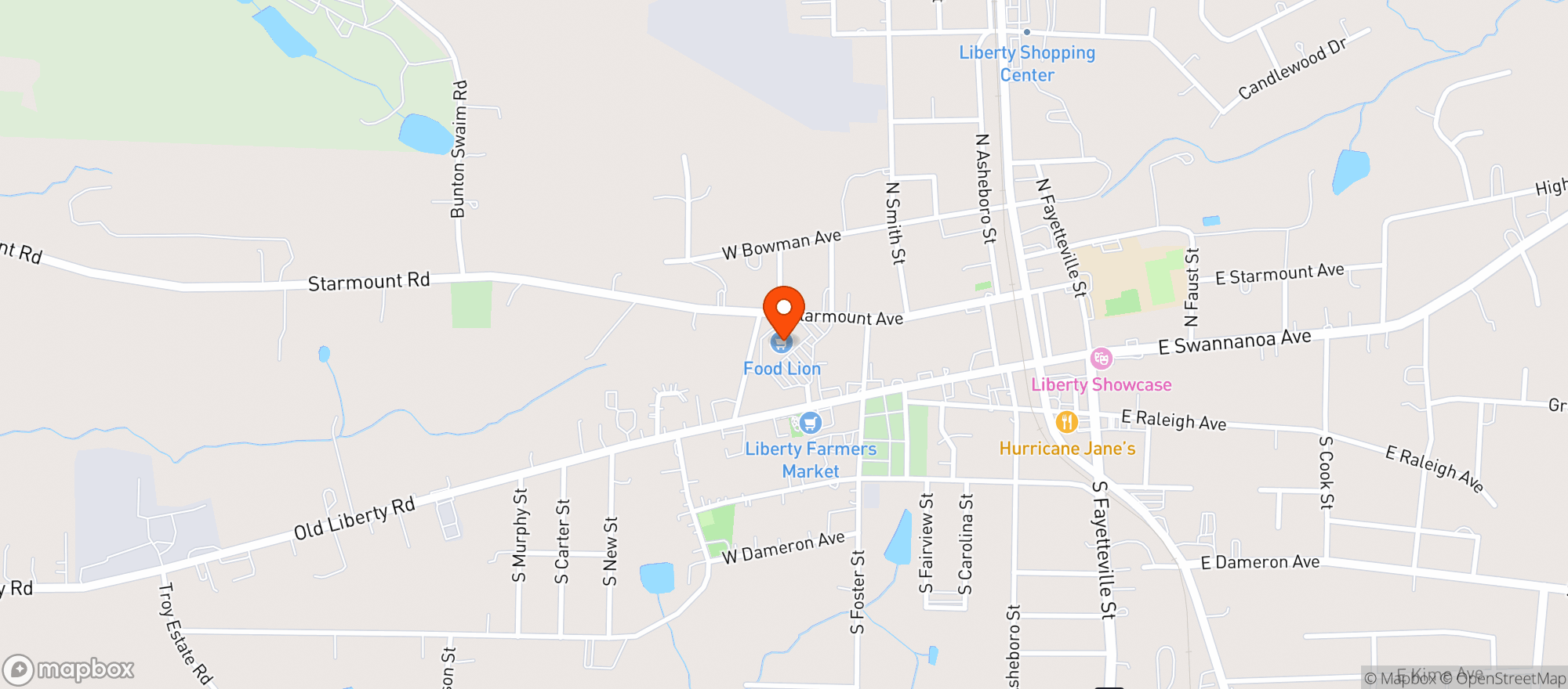 Map showing FOOD LION