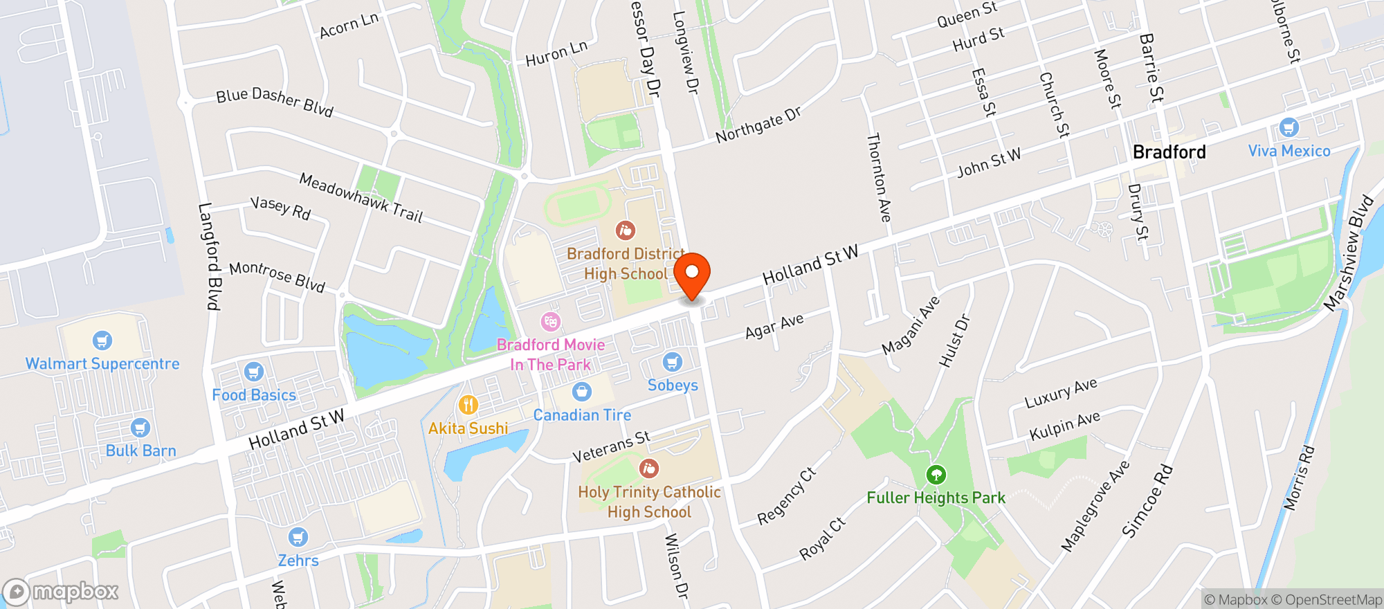 Map showing Sobeys #6704 Bradford
