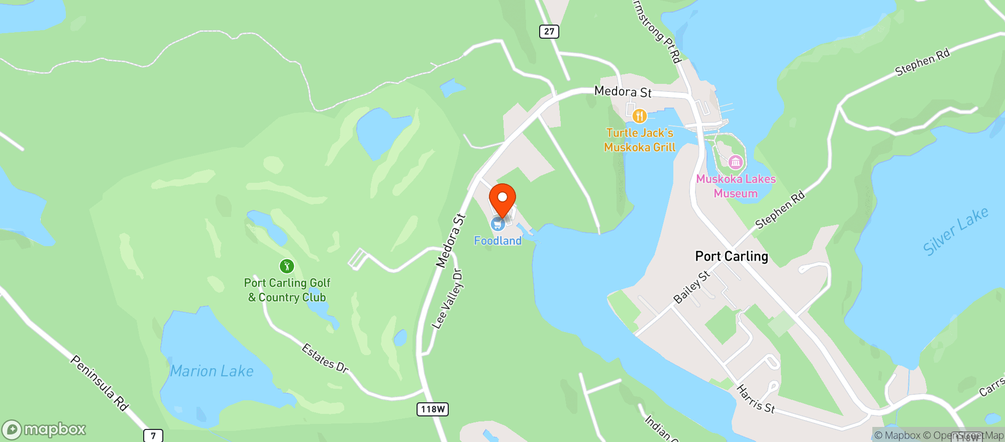 Map showing Foodland 6799