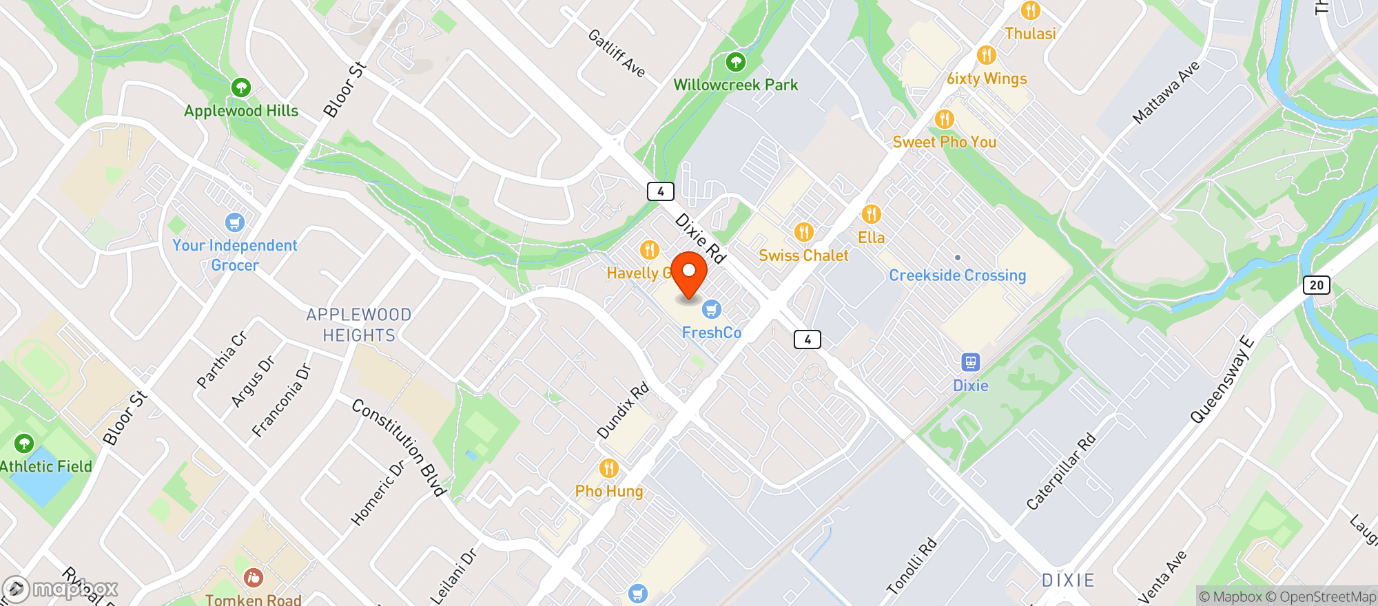 Map showing Freshco