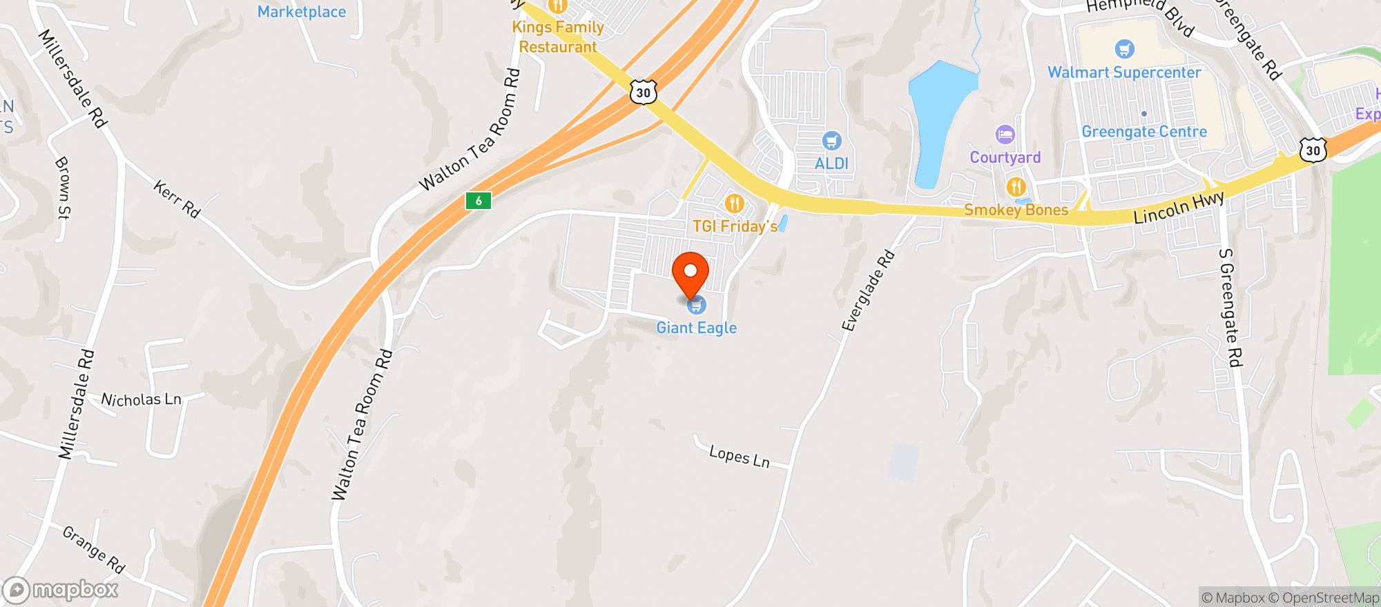 Map showing Giant Eagle #249