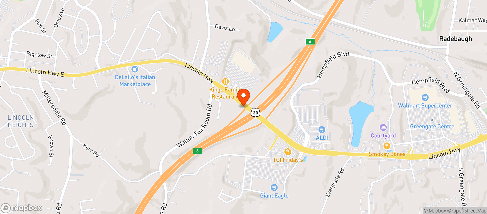 Map showing Target