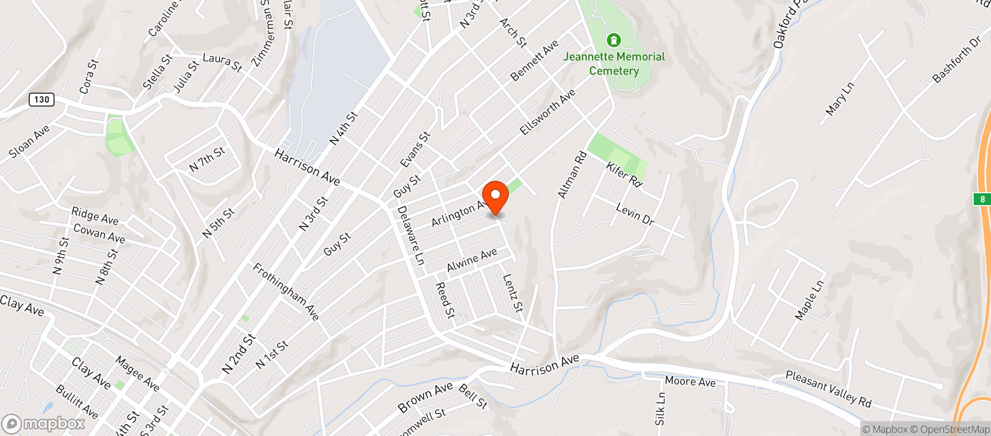 Map showing Arlington Sportsmens Club