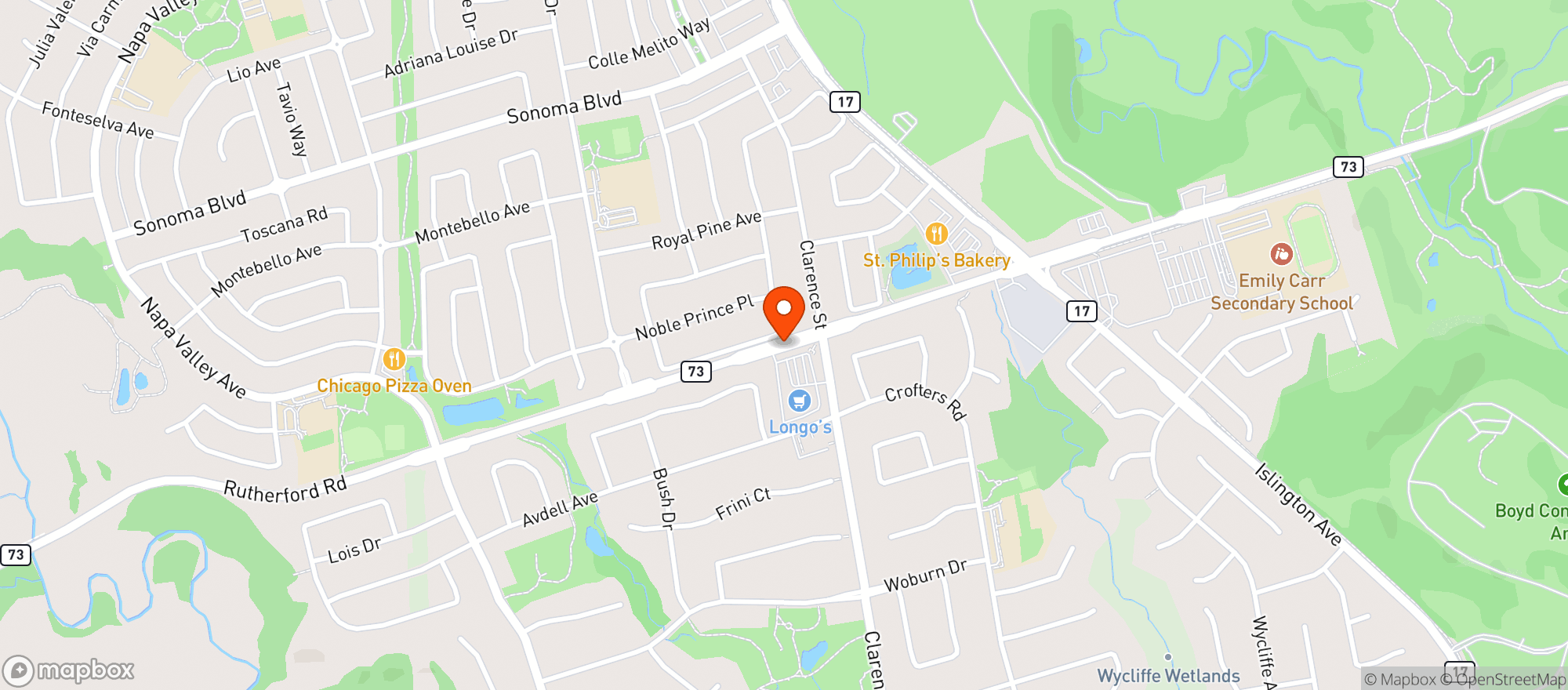Map showing Longo's