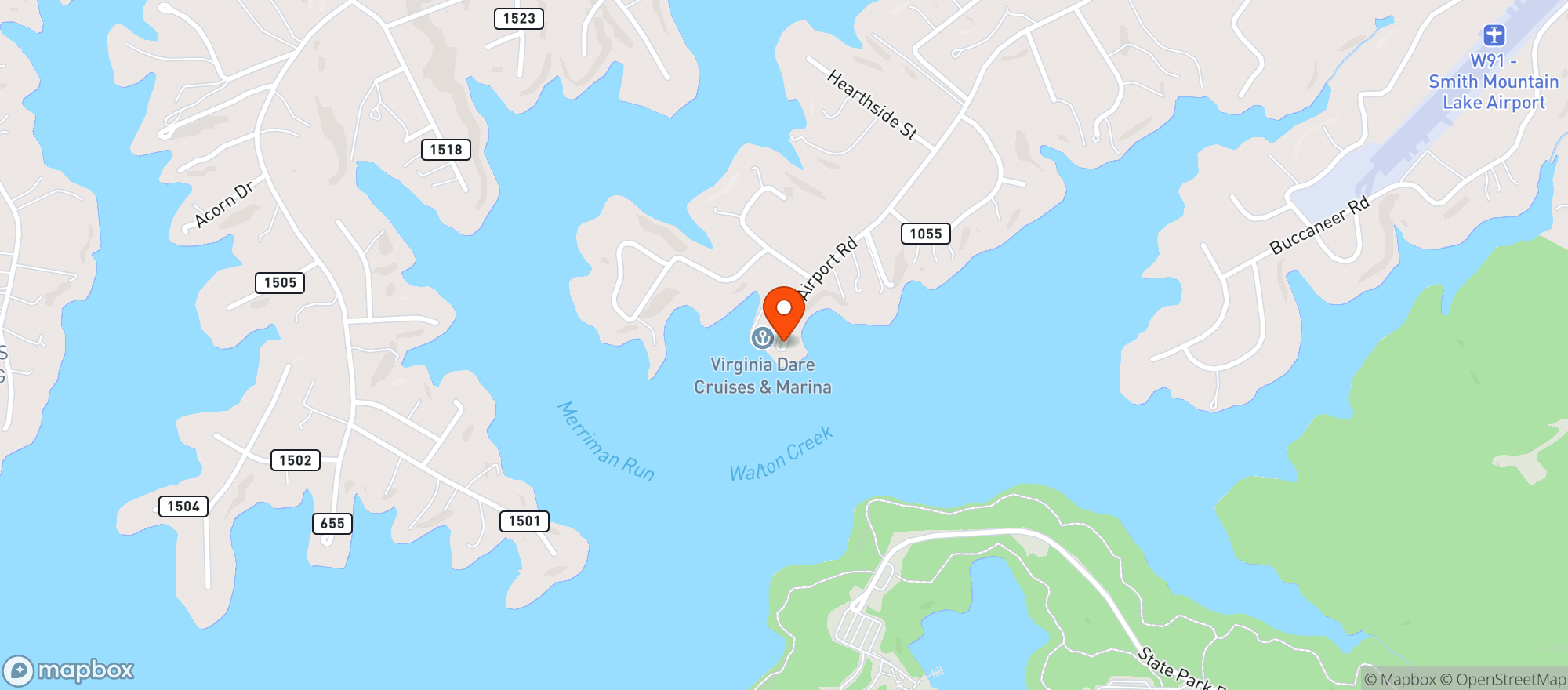Map showing Portside Grill & Bar