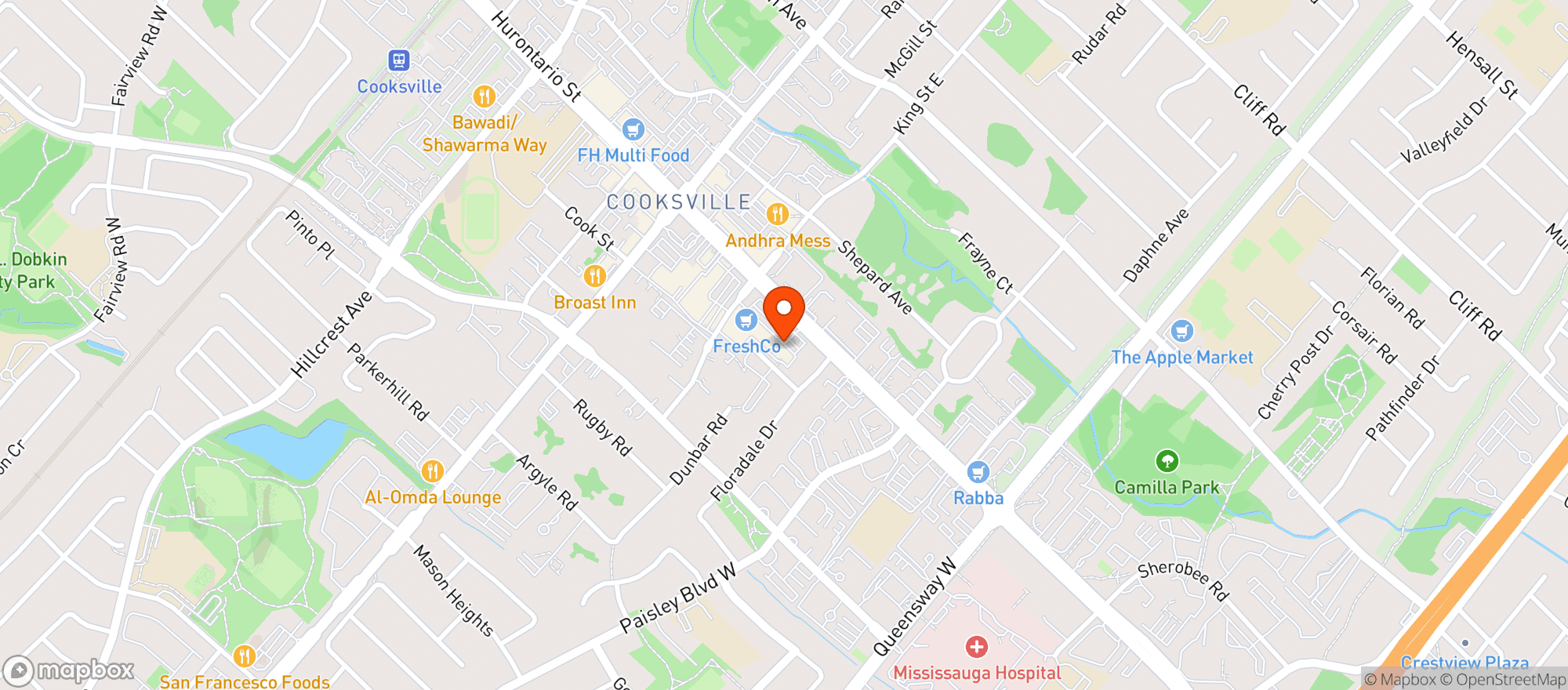 Map showing Freshco