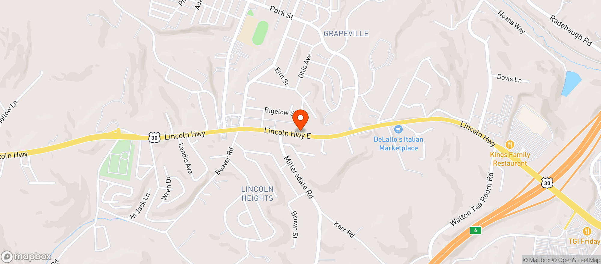 Map showing Your CBD Store Greensburg Pa