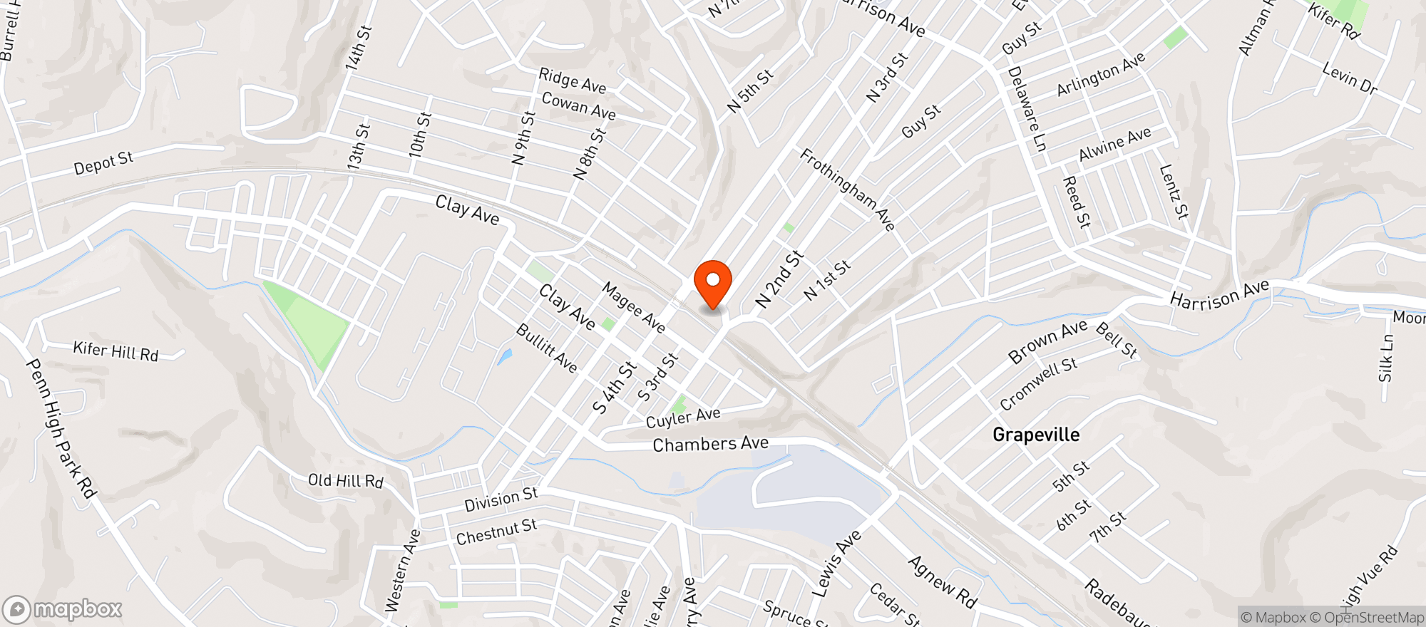Map showing Jeannette Dist. Inc.