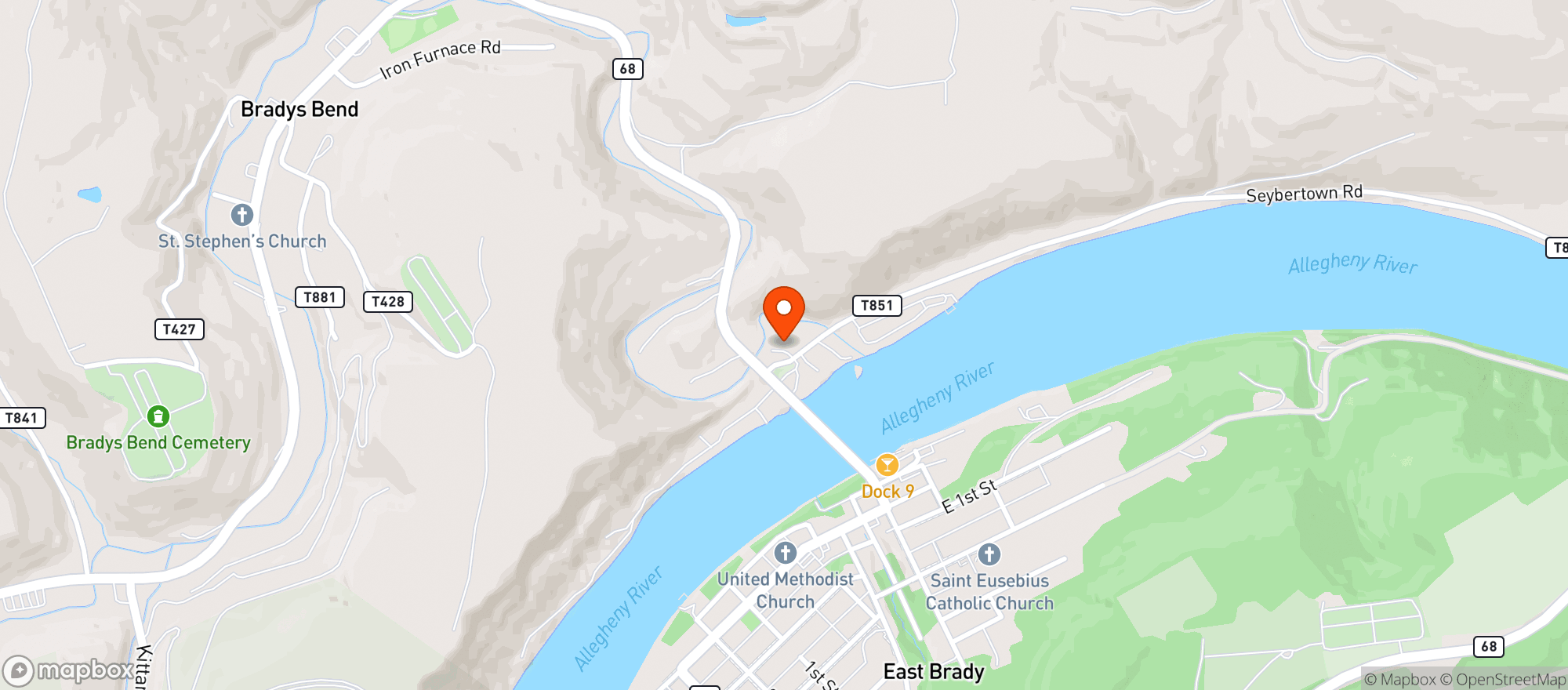 Map showing River Road Beverage