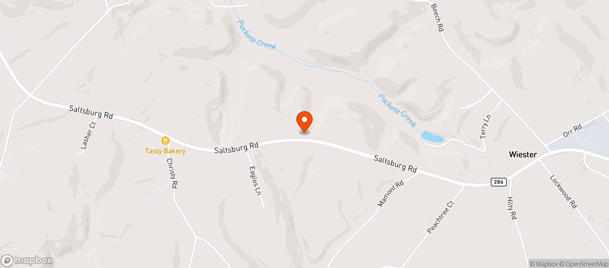 Map showing Western Pennsylvania Sportsman's Club