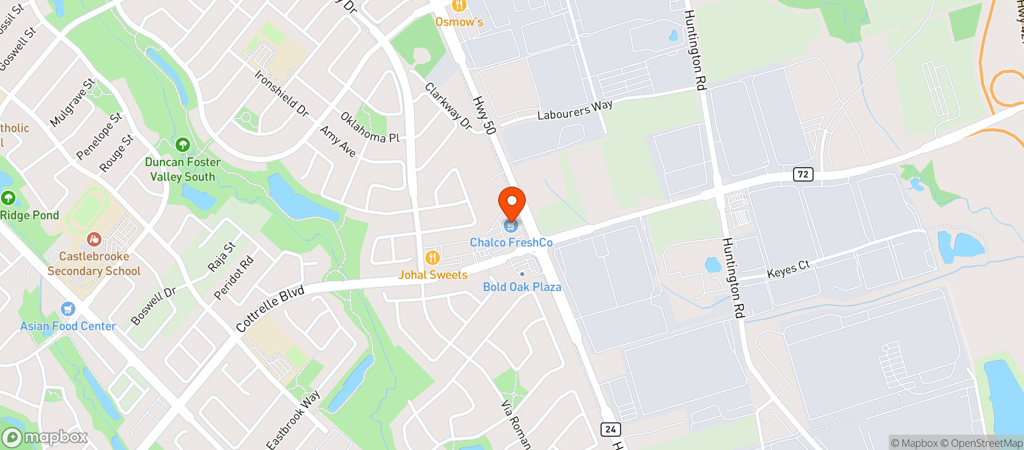 Map showing Fresh Co #3837
