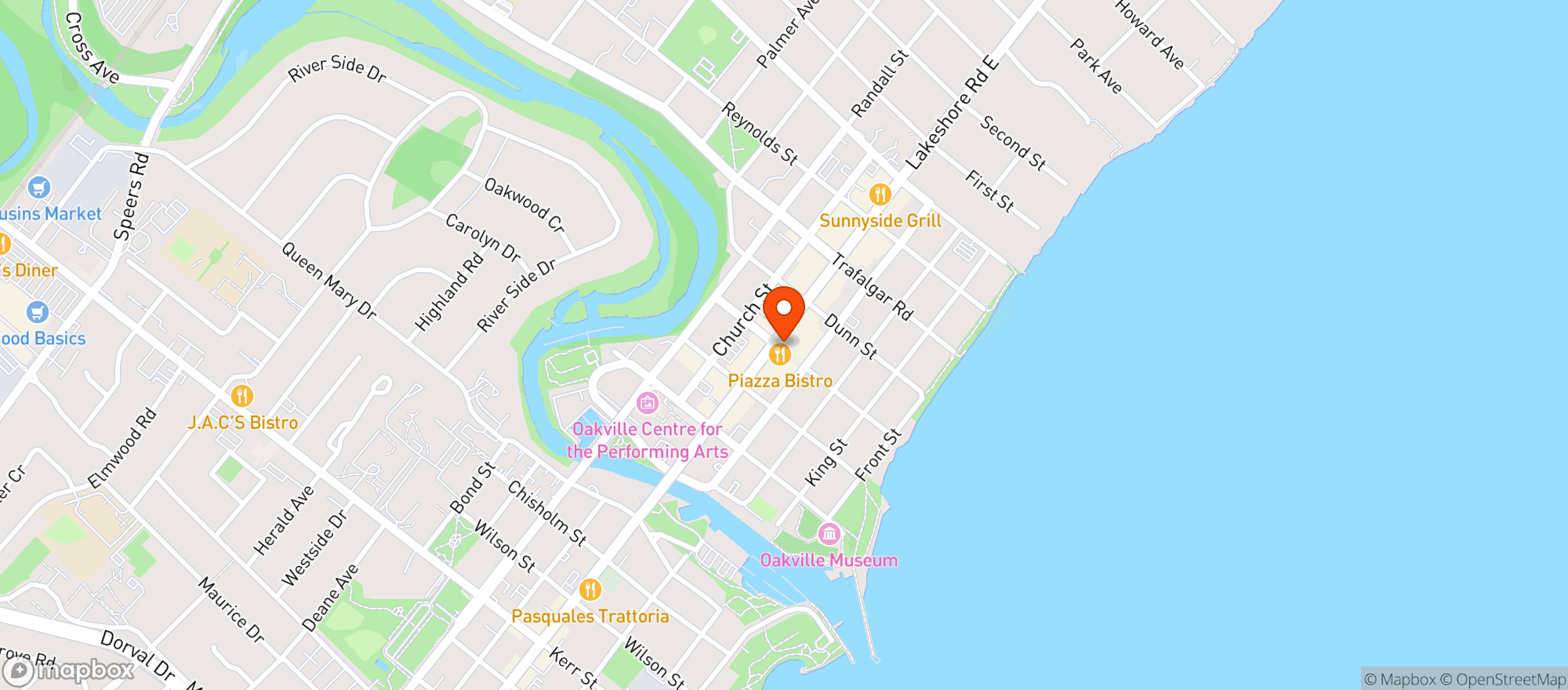 Map showing Hexagon Restaurant
