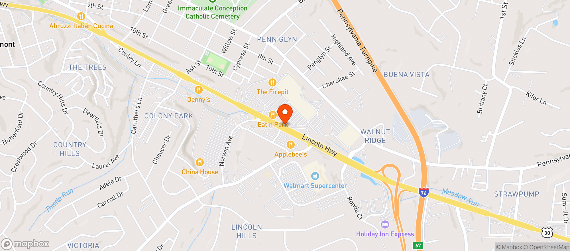 Map showing Giant Eagle Cafe