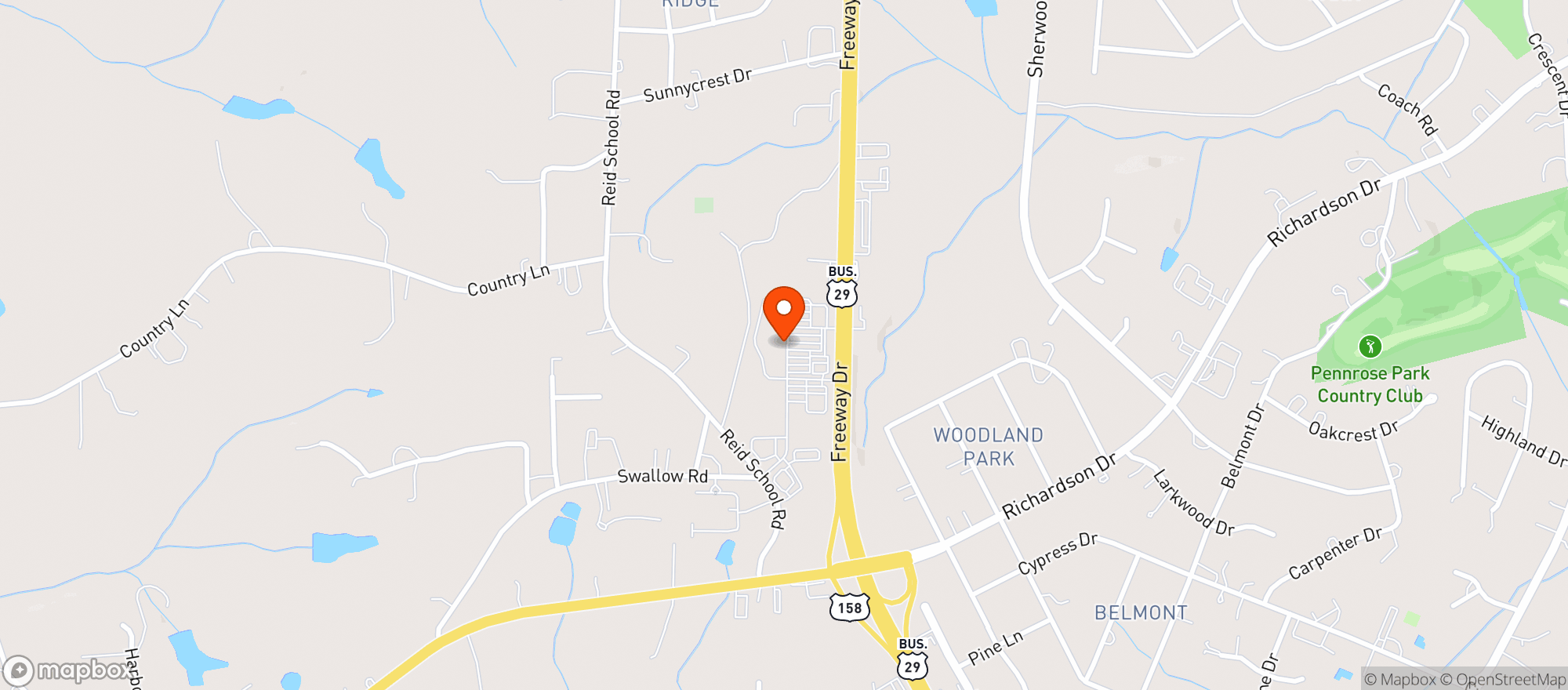 Map showing Lowes Foods 159 (Freeway)