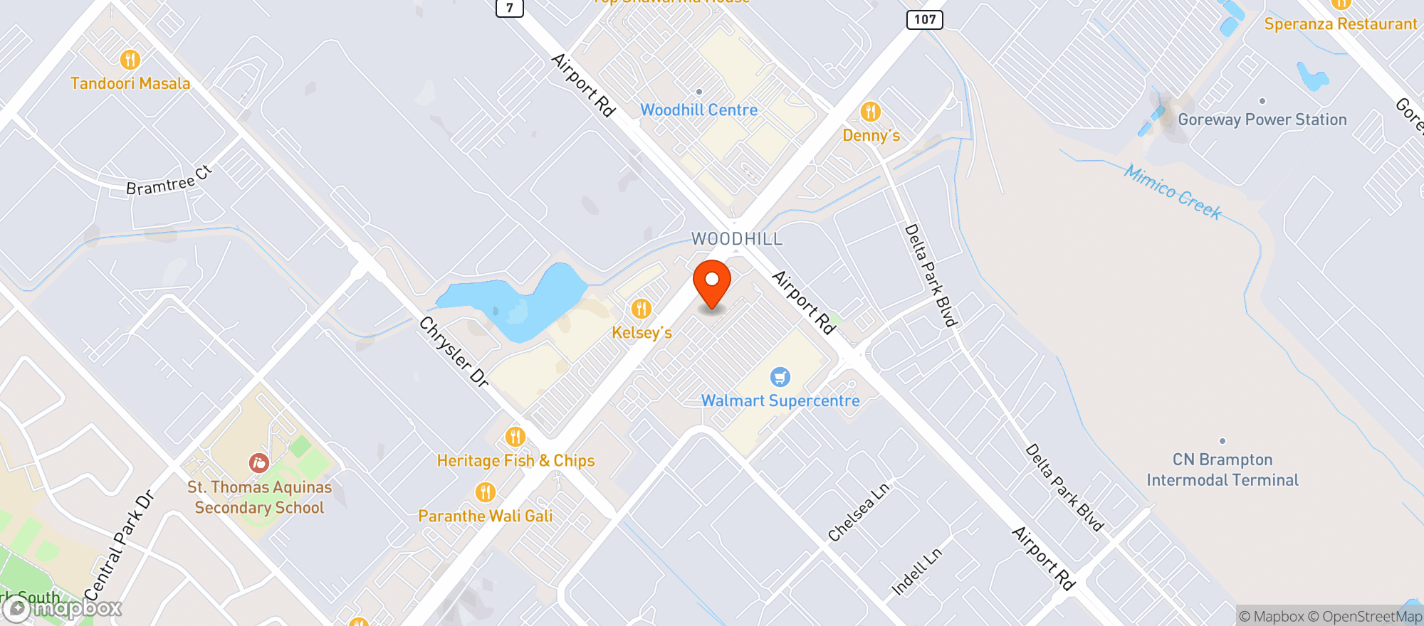 Map showing Staples