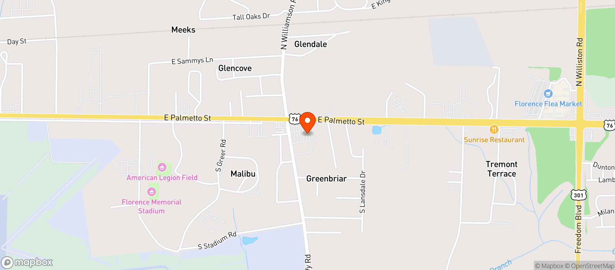 Map showing Food Lion