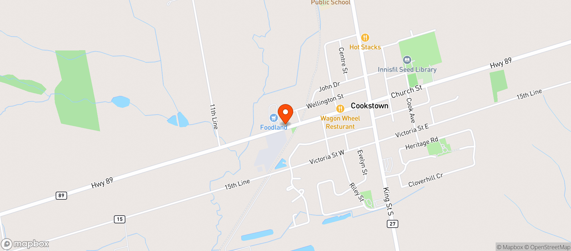 Map showing Foodland 6767