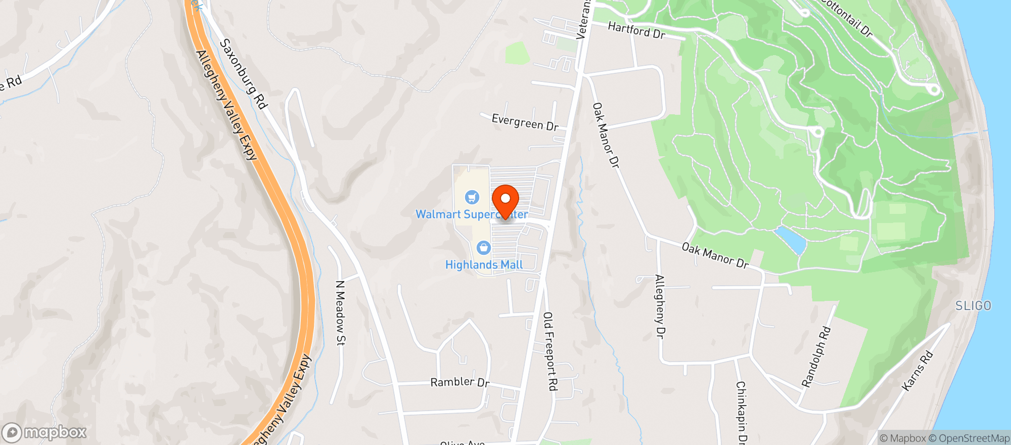 Map showing Natty Heights Beer