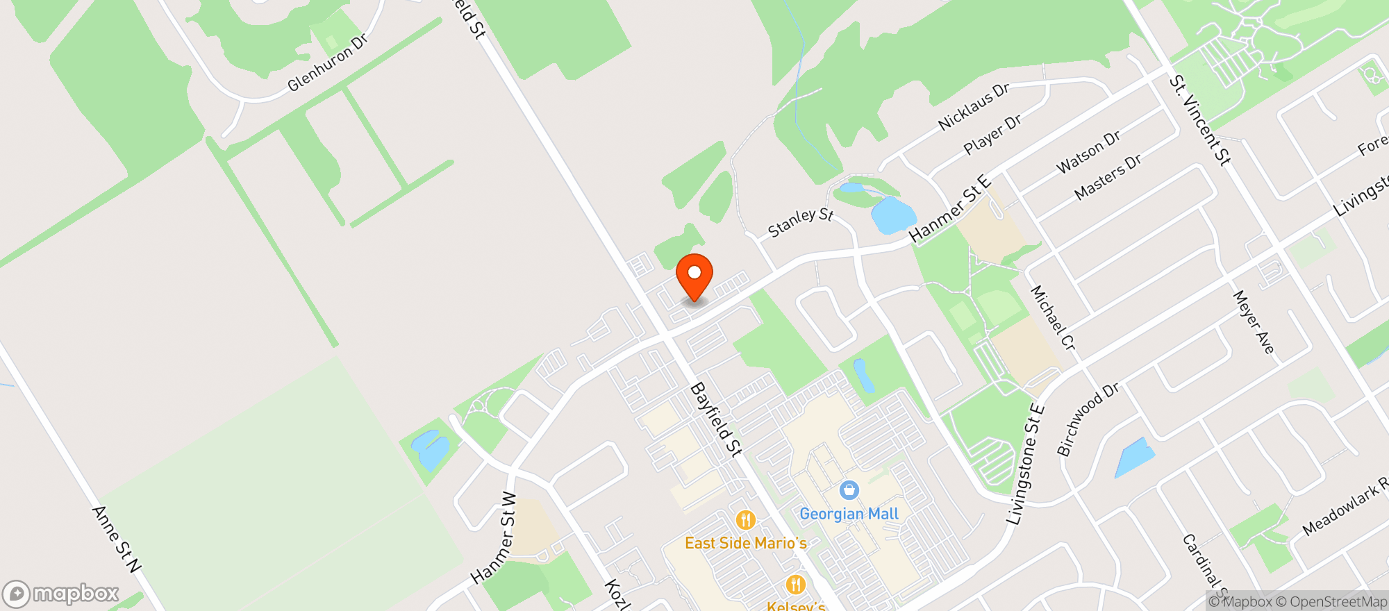 Map showing Staples