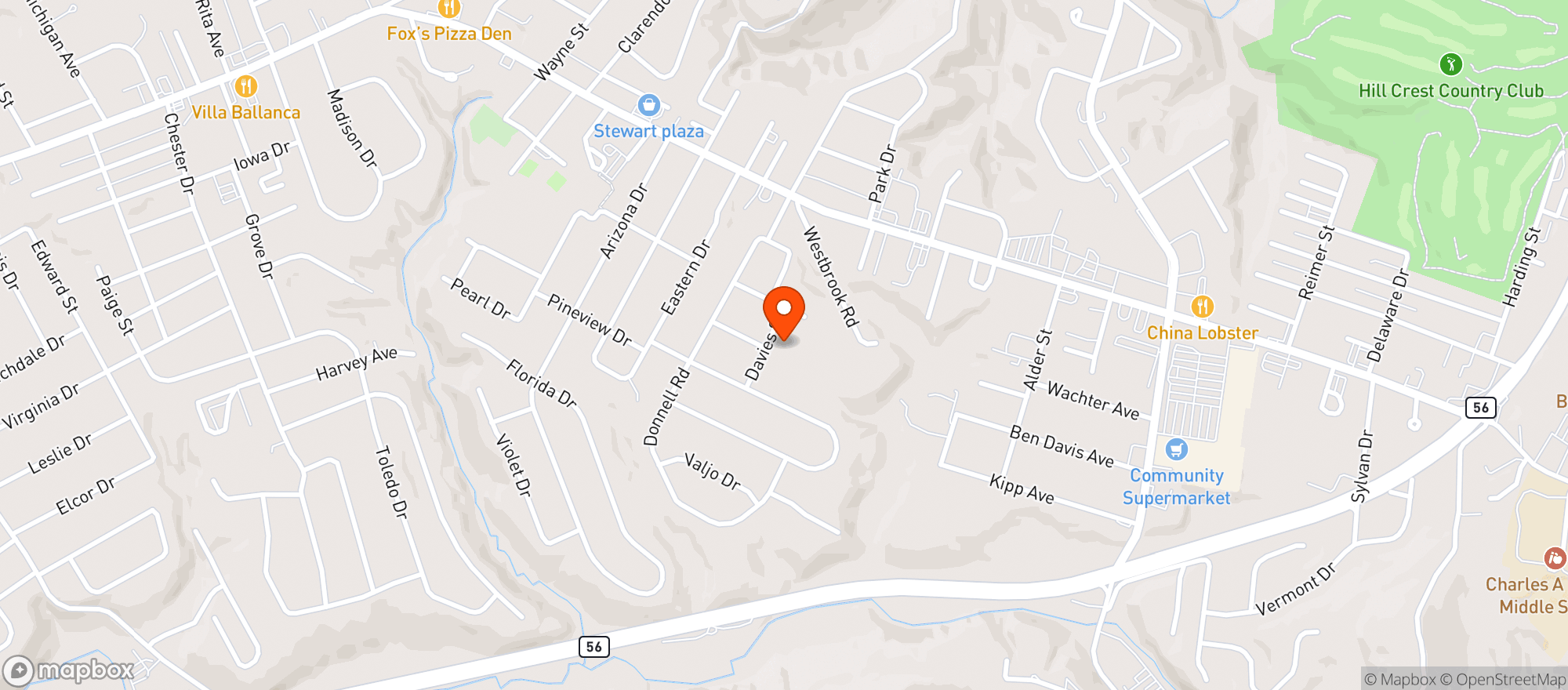 Map showing NEW AIR-A VAPE SHOP