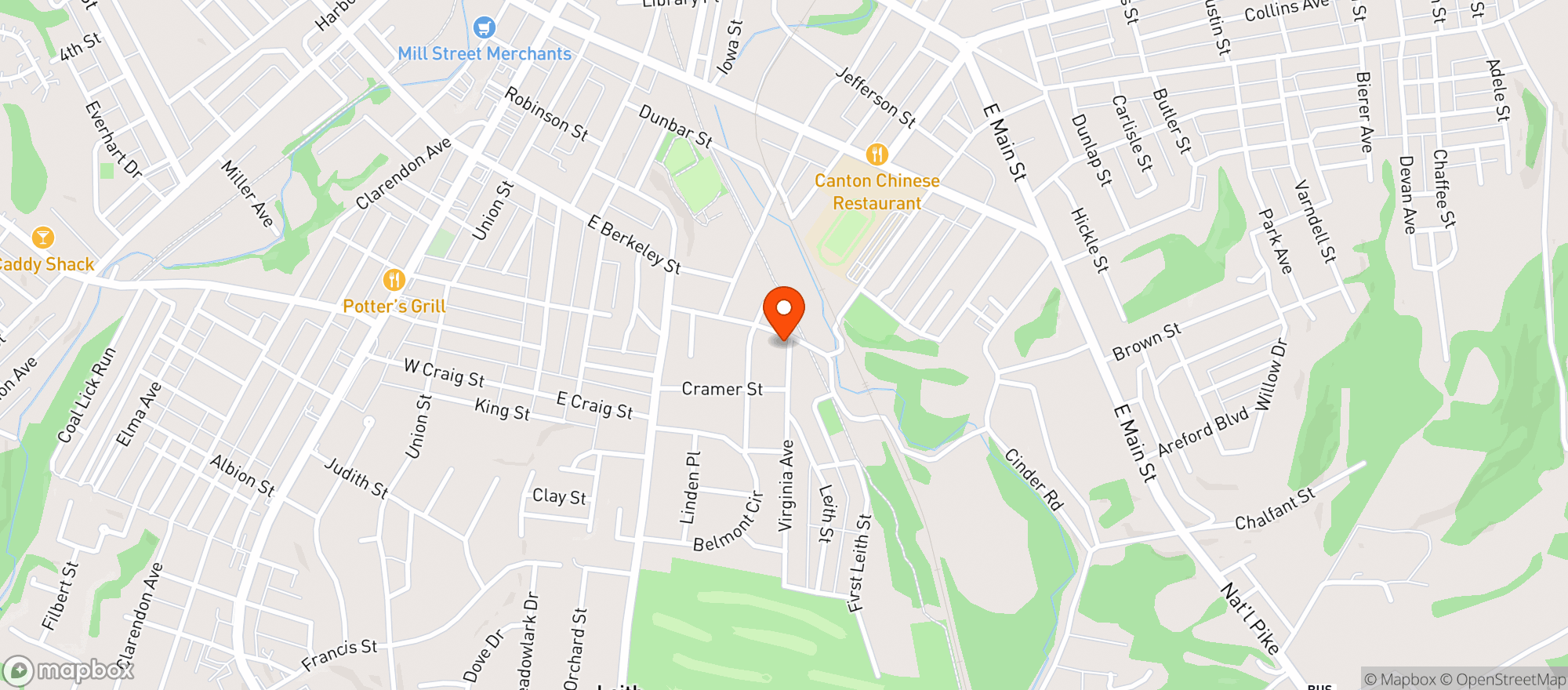 Map showing Mom Maruca's