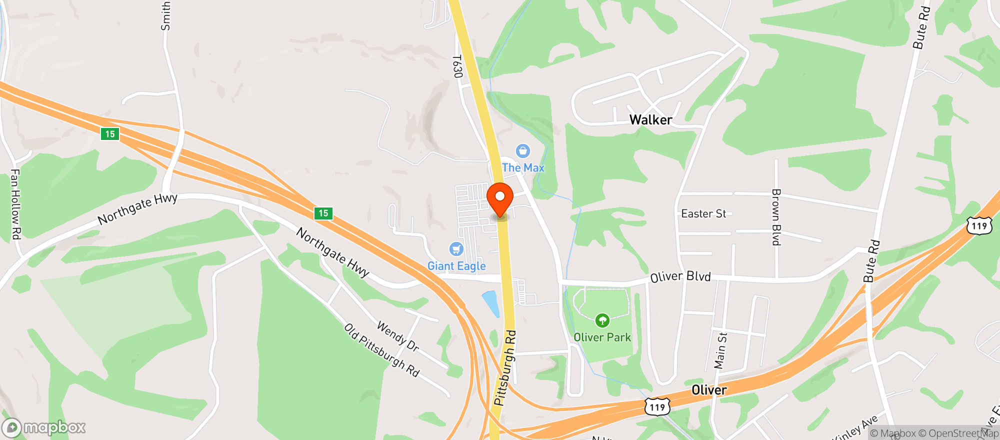 Map showing Rjs Beer Warehouse