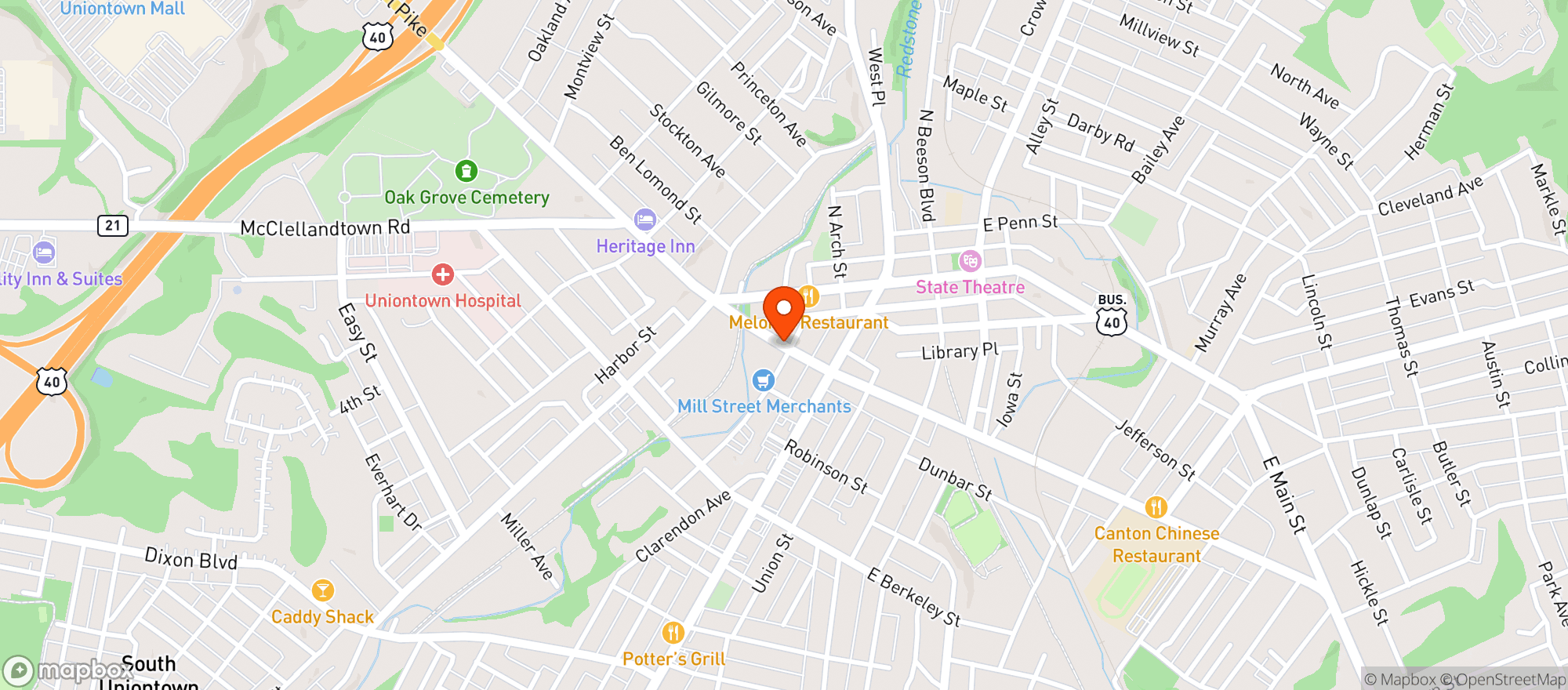 Map showing Sweet Pea