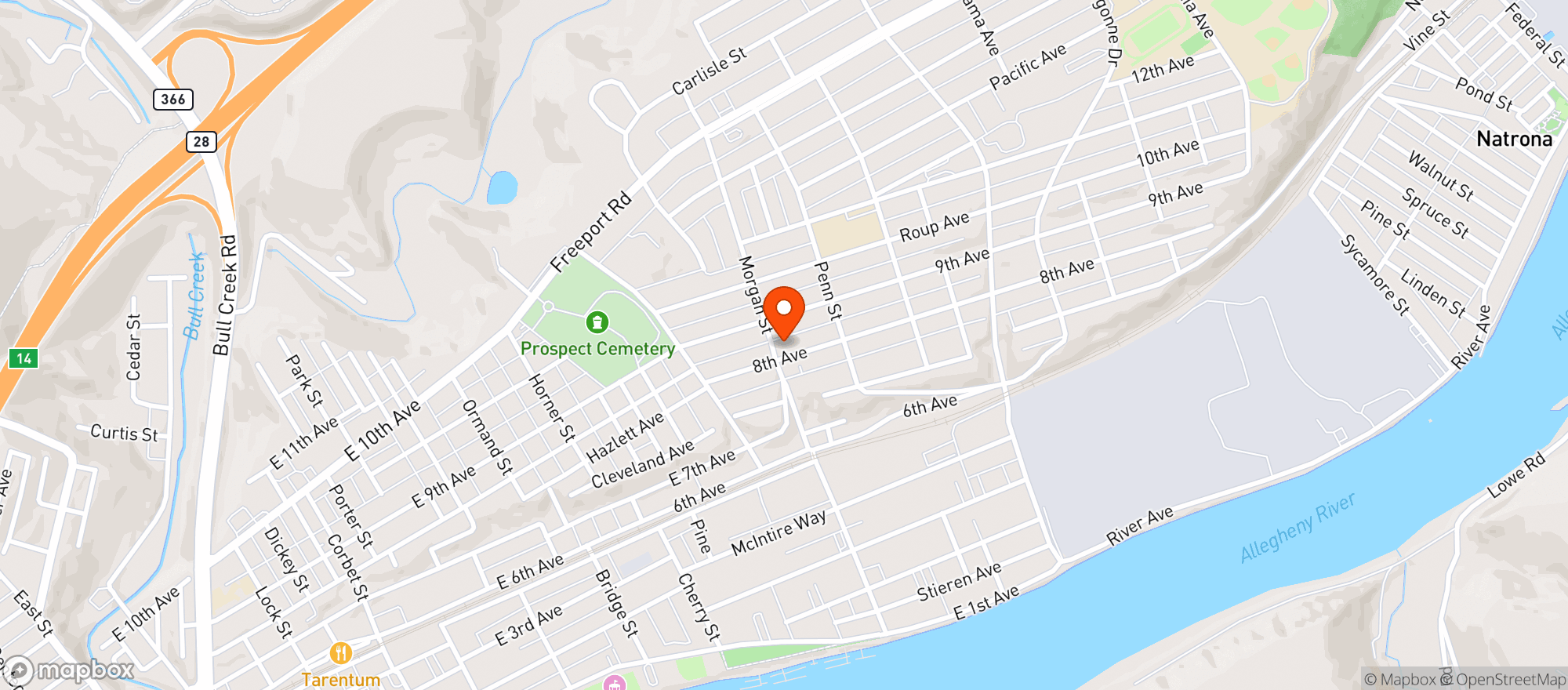 Map showing BRACKENRIDGE BEVERAGE