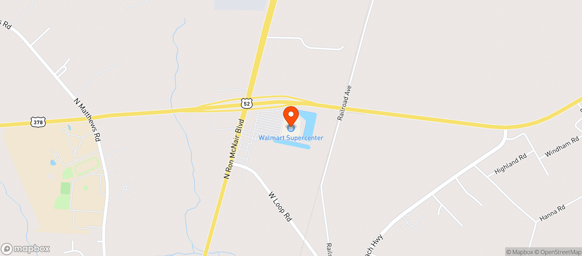 Map showing Walmart Supercenter