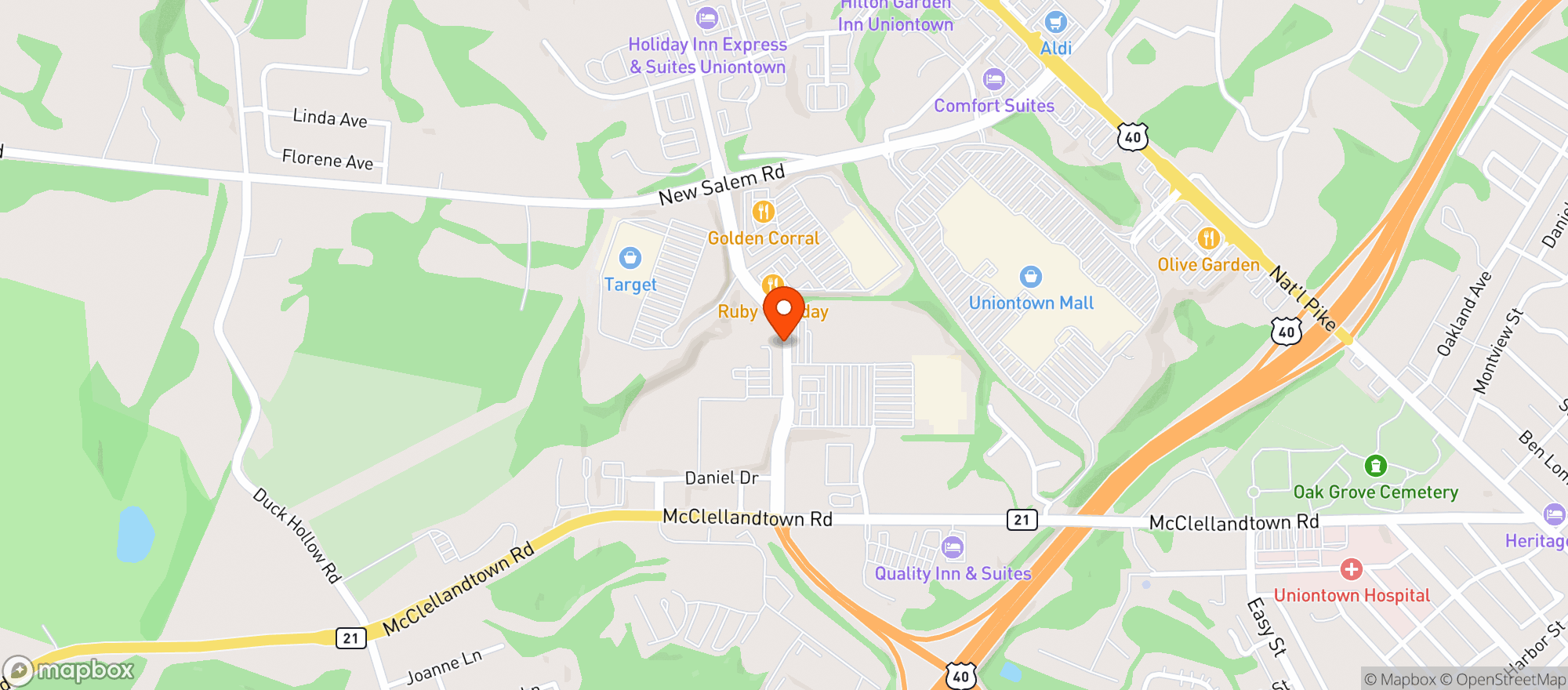Map showing Target