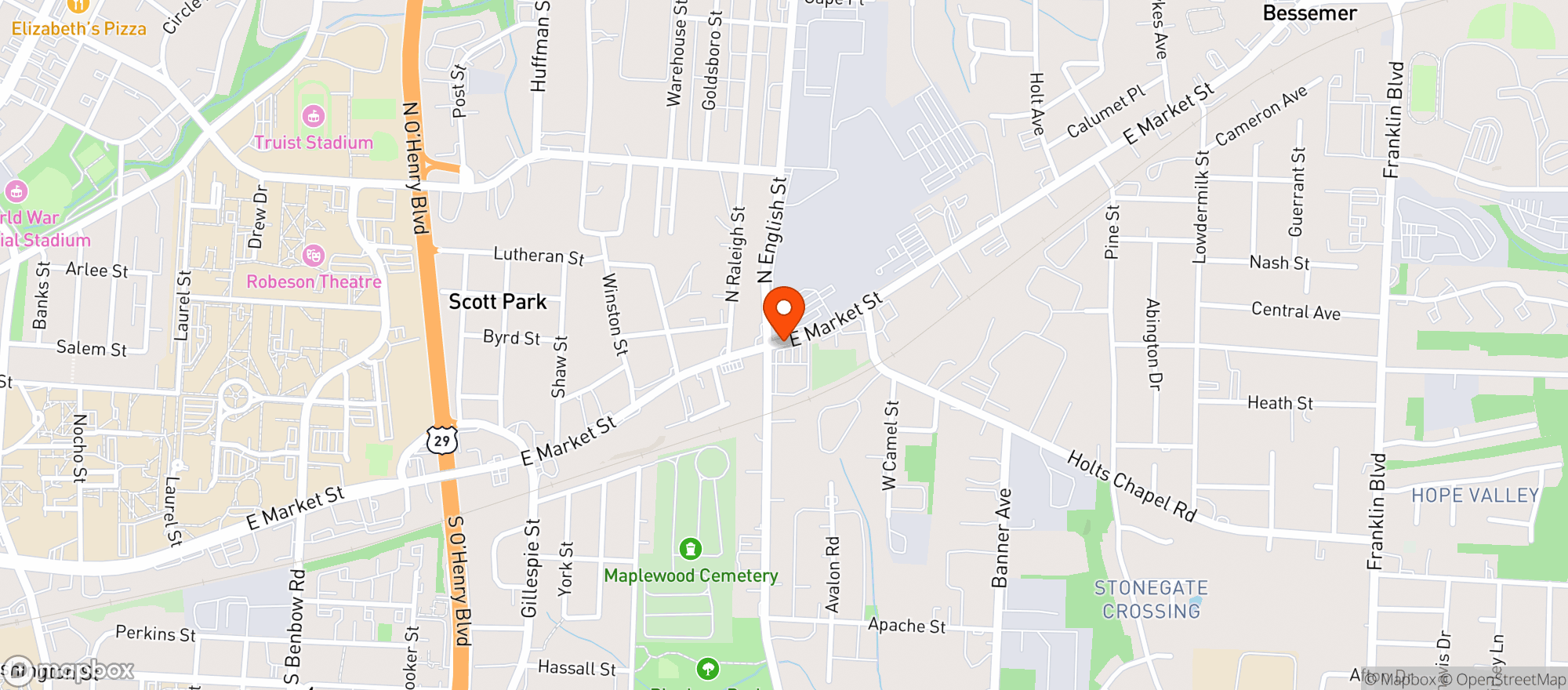 Map showing Food Lion