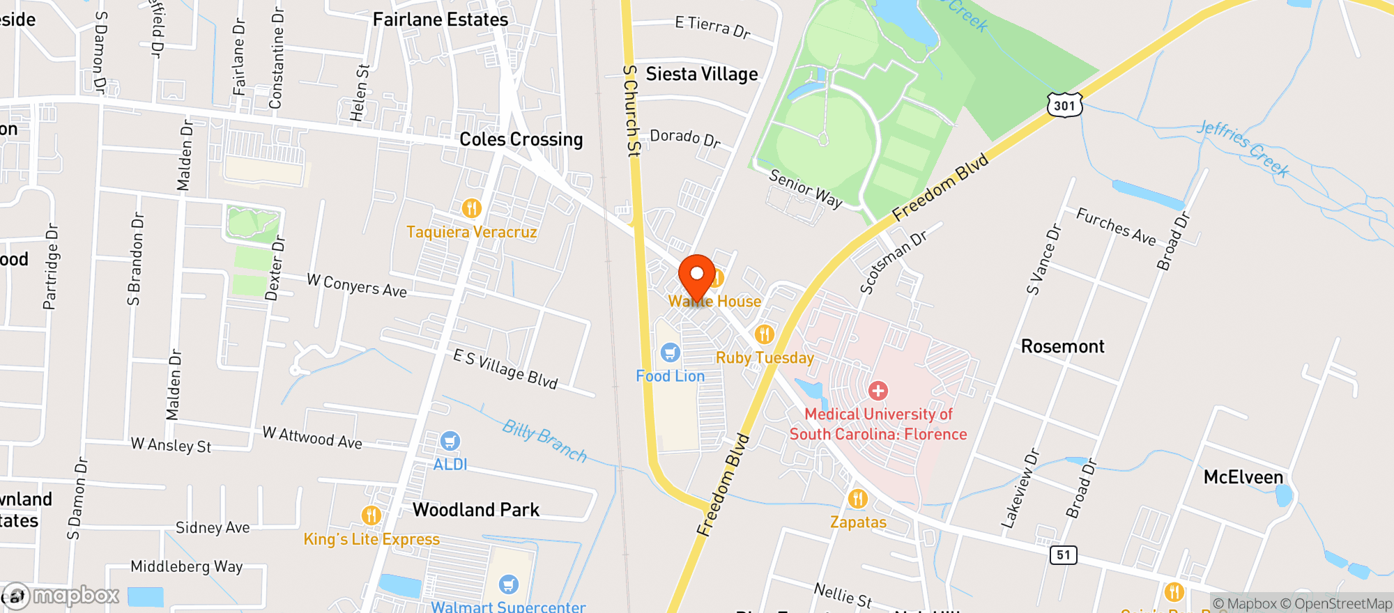Map showing Food Lion