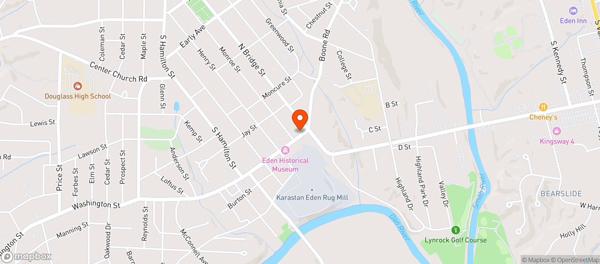 Map showing Uptown Tavern