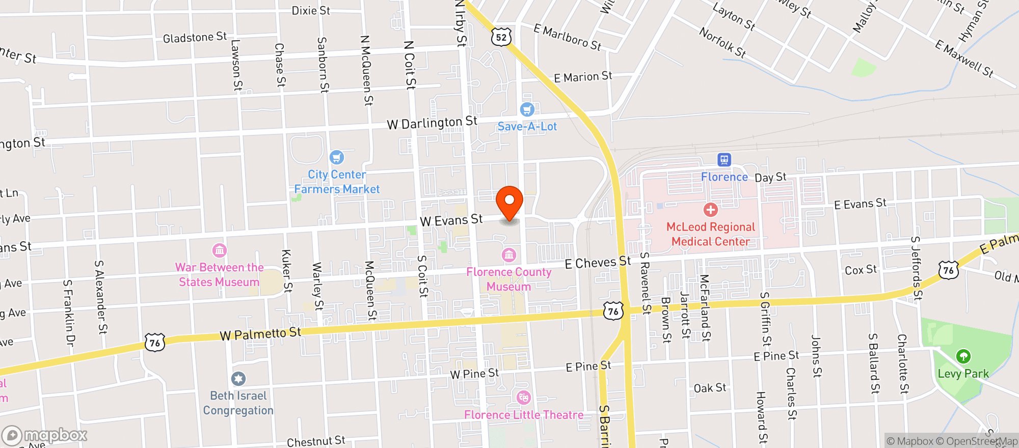 Map showing CRU WINE & TAP