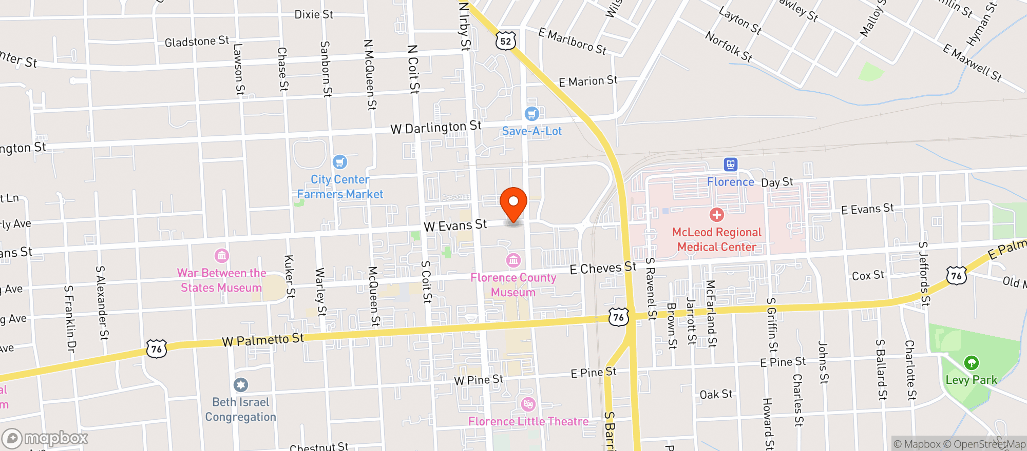 Map showing Cru Wine & Tap (flo)