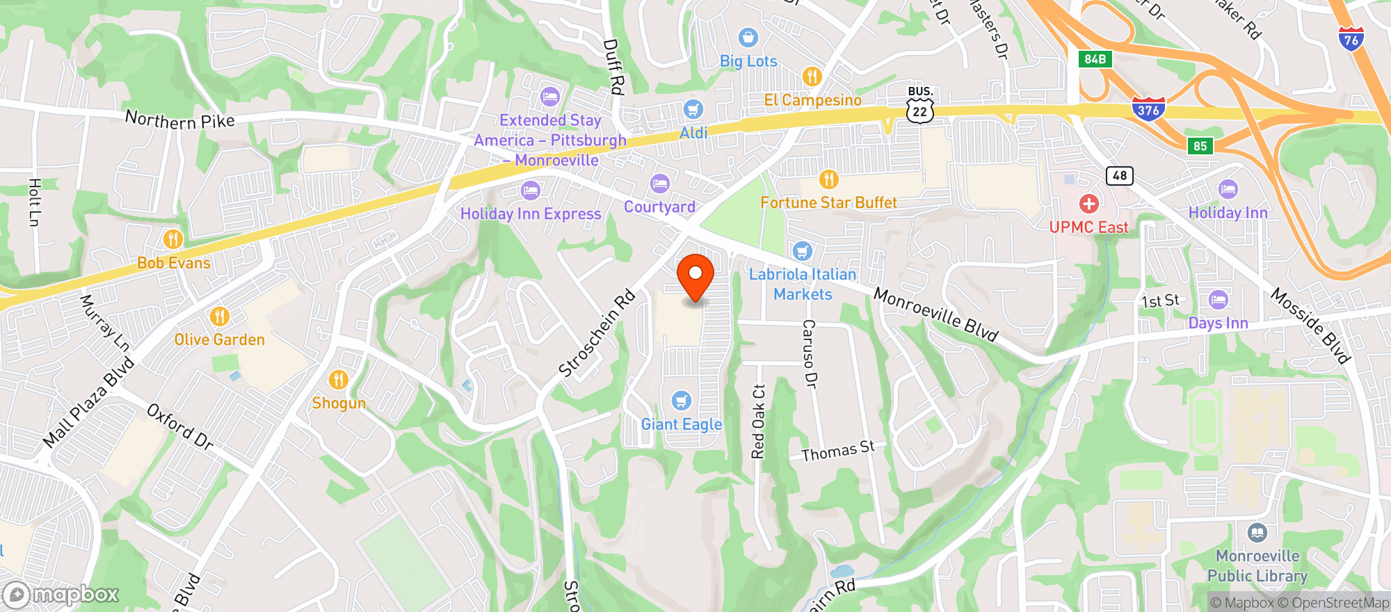 Map showing Giant Eagle