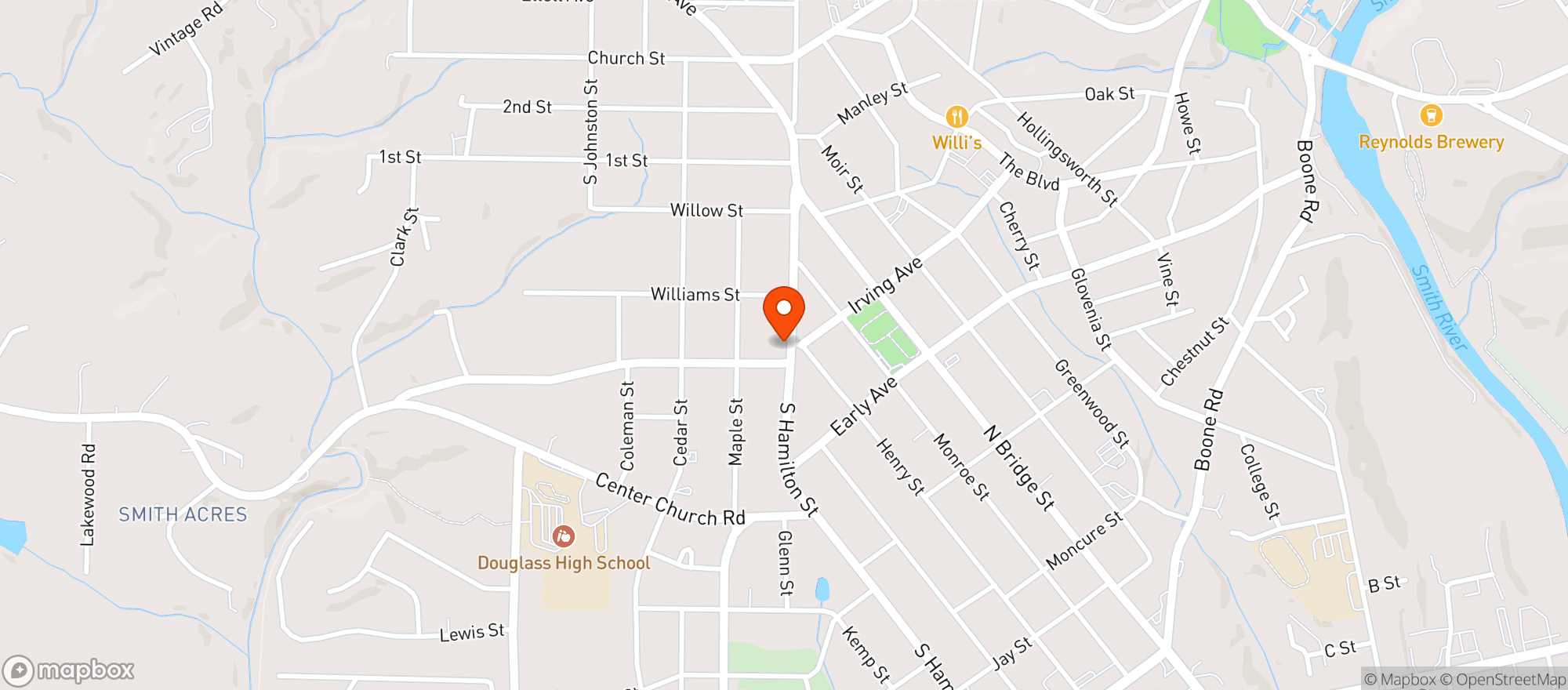 Map showing Gill Corner