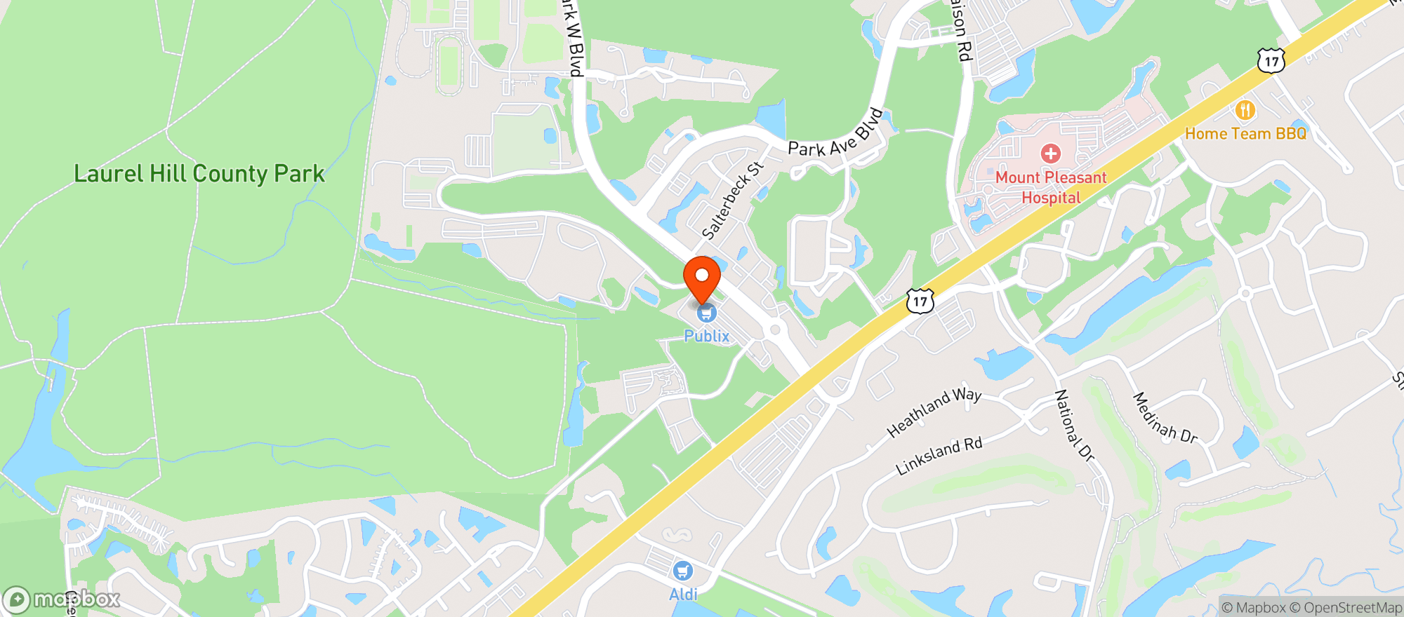 Map showing Publix