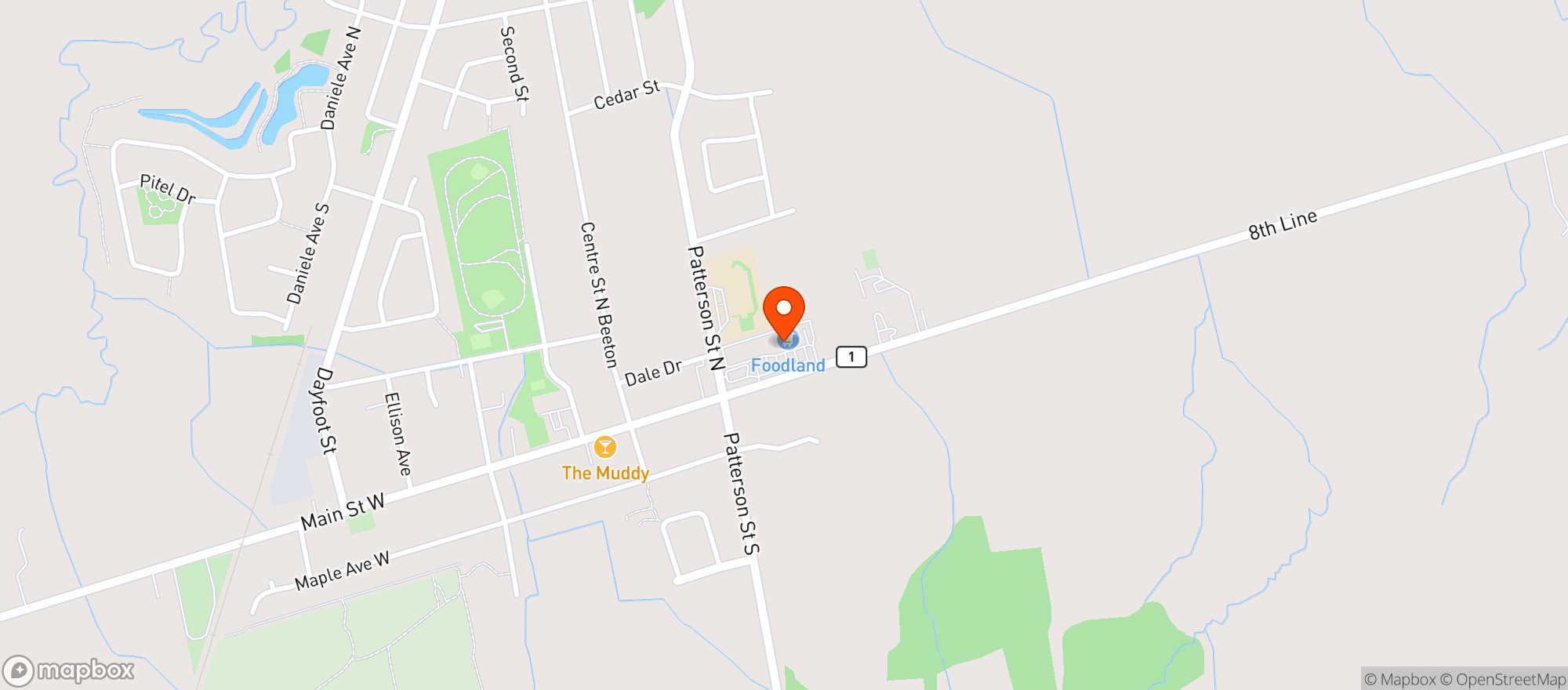 Map showing Foodland 6782