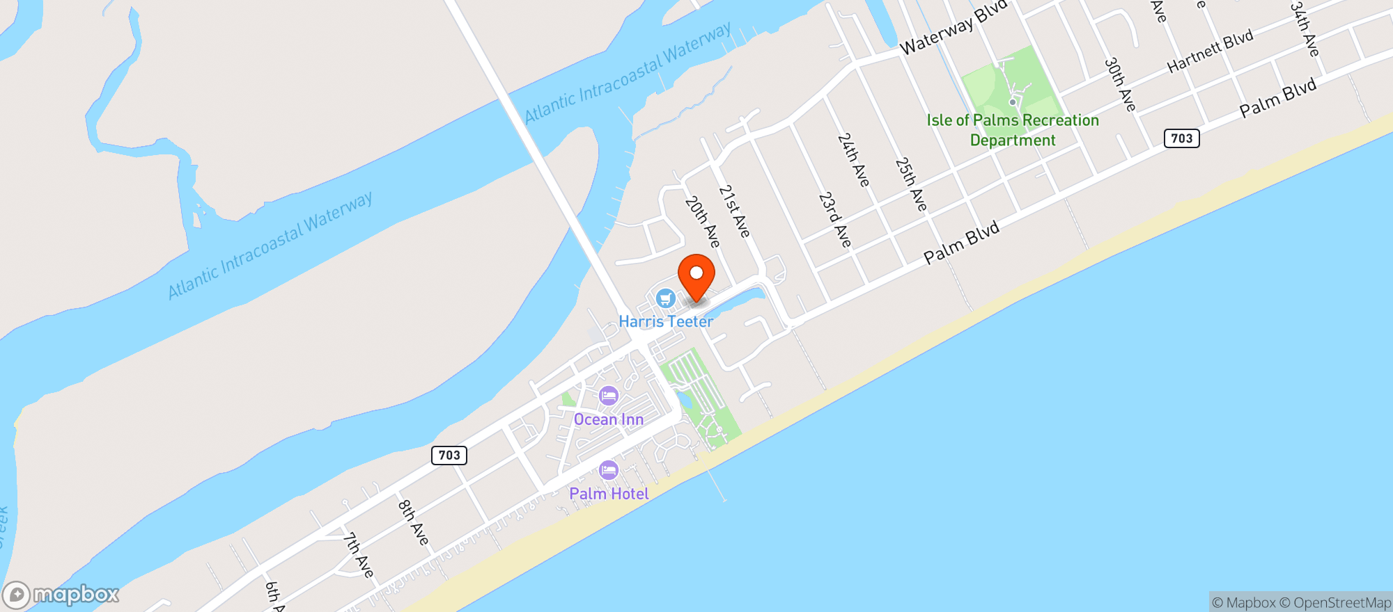 Map showing HARRIS TEETER