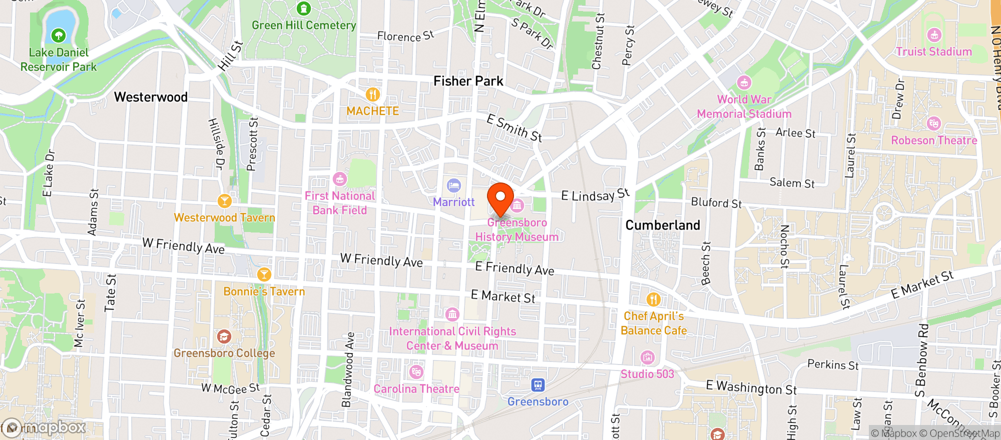 Map showing Parkside Pull Up
