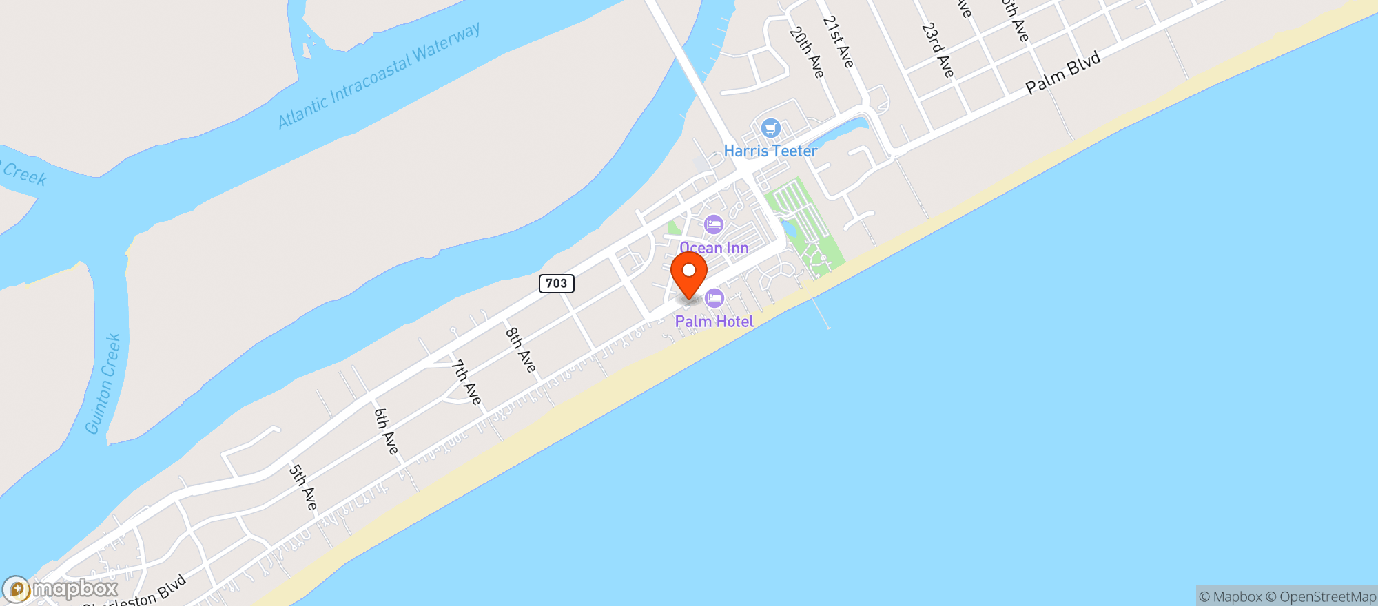 Map showing Papi's Tacqueria
