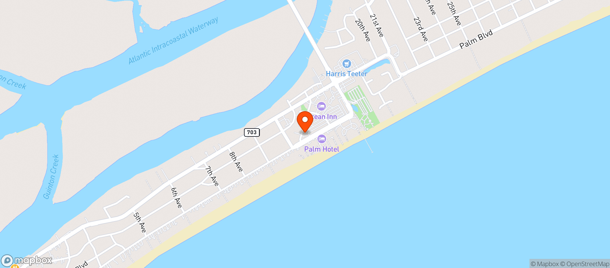 Map showing Dinghy (chs)